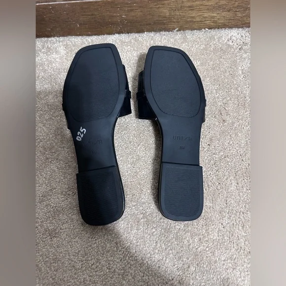 Unisa Black Chain Slide Sandals - Picture 3 of 3